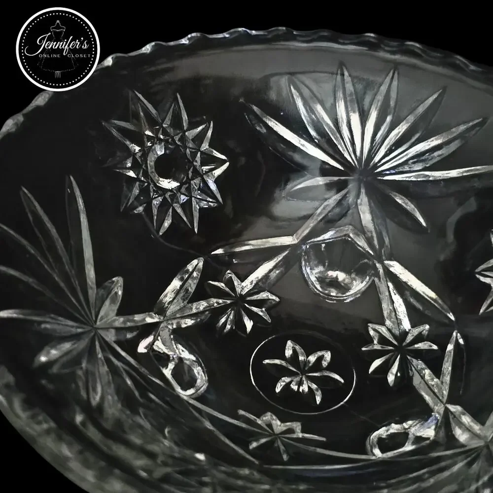 Anchor Hocking Vintage 60'/70's Clear Glass Bon-Bon Dish or Candy Dish